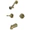 Kingston Brass KB243ALAB Two-Handle Tub and Shower Faucet, Antique Brass KB243ALAB - alternate 1